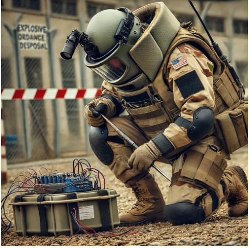  Explosive Ordnance Disposal (EOD) Technician disposes explosive device and ordnance.